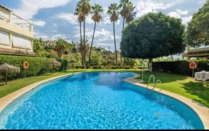 Piscina comunitaria de borde curvado